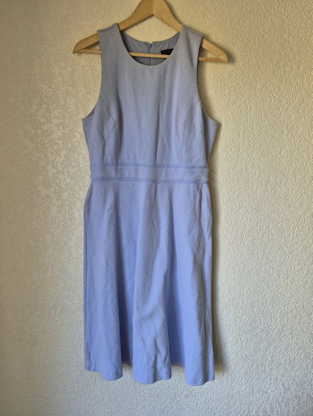Ann Taylor Sleeveless Light Blue Midi Empire Waist Sleeveless Dress Womens 8